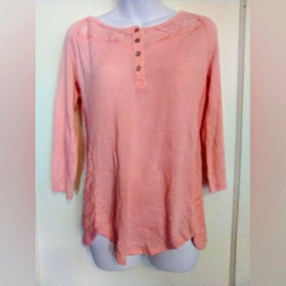 LADIES BABY PINK LONG SLEEVE BLOUSE